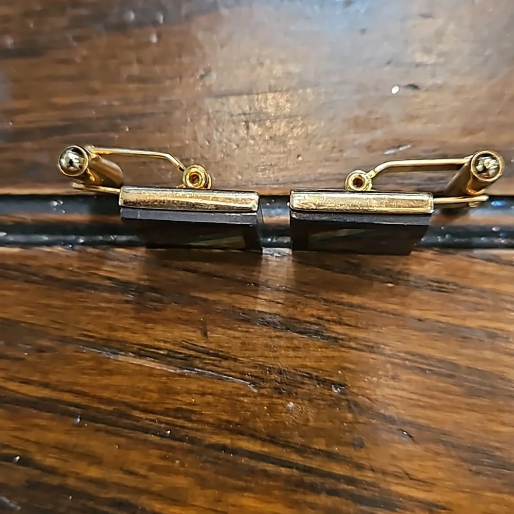 MENS CUFFLINKS‎ Horizontal Inlaid Colors French Cuffs